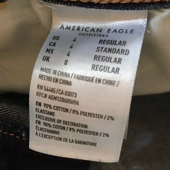 American Eagle Womens Size 4 Next Level Stretch Highest Rise Jegging Dark Wash - Picture 4 of 8